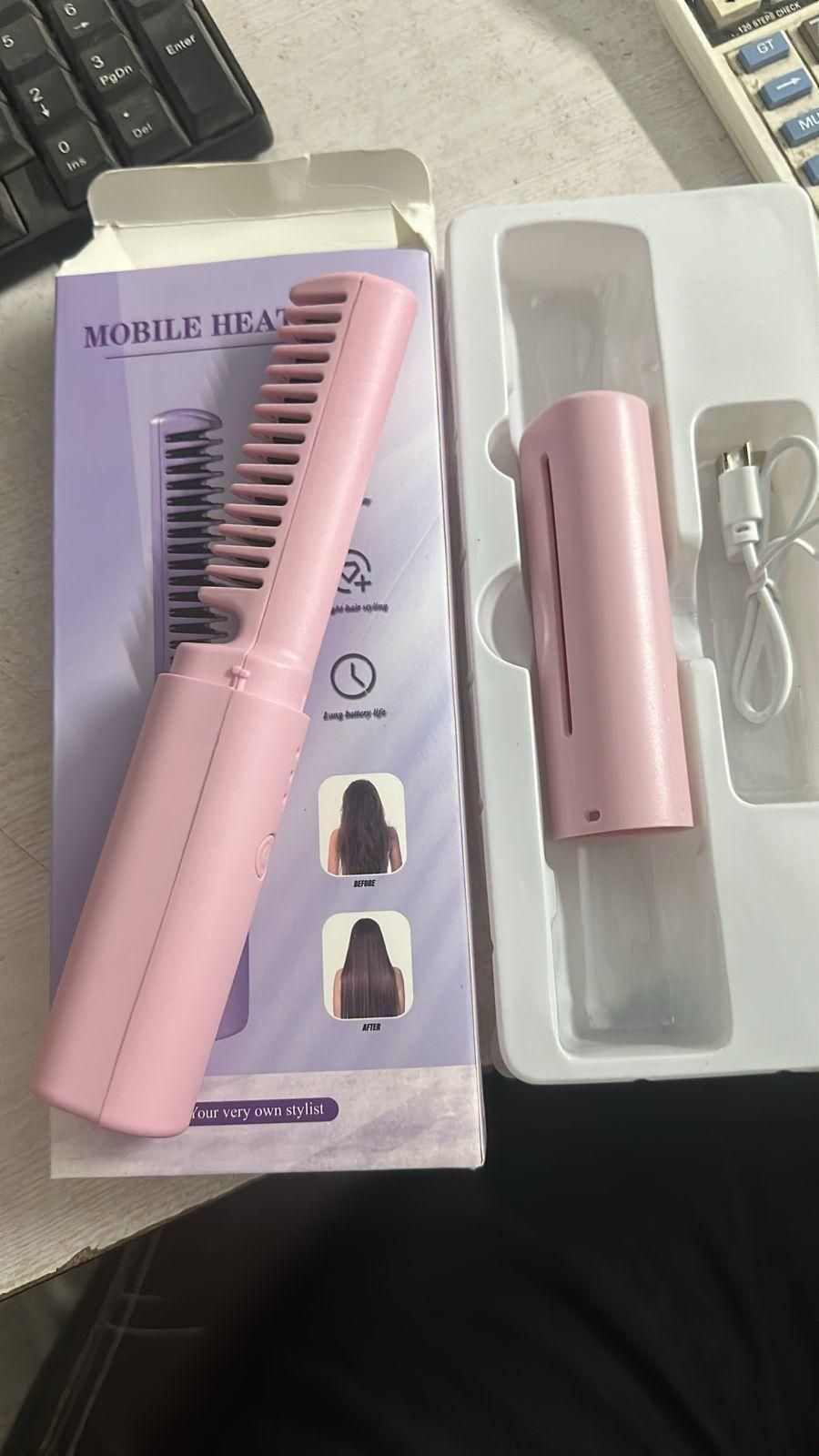 Portable Cordless Mini Hair Straightener | USB Rechargeable Hair Styler for Travel