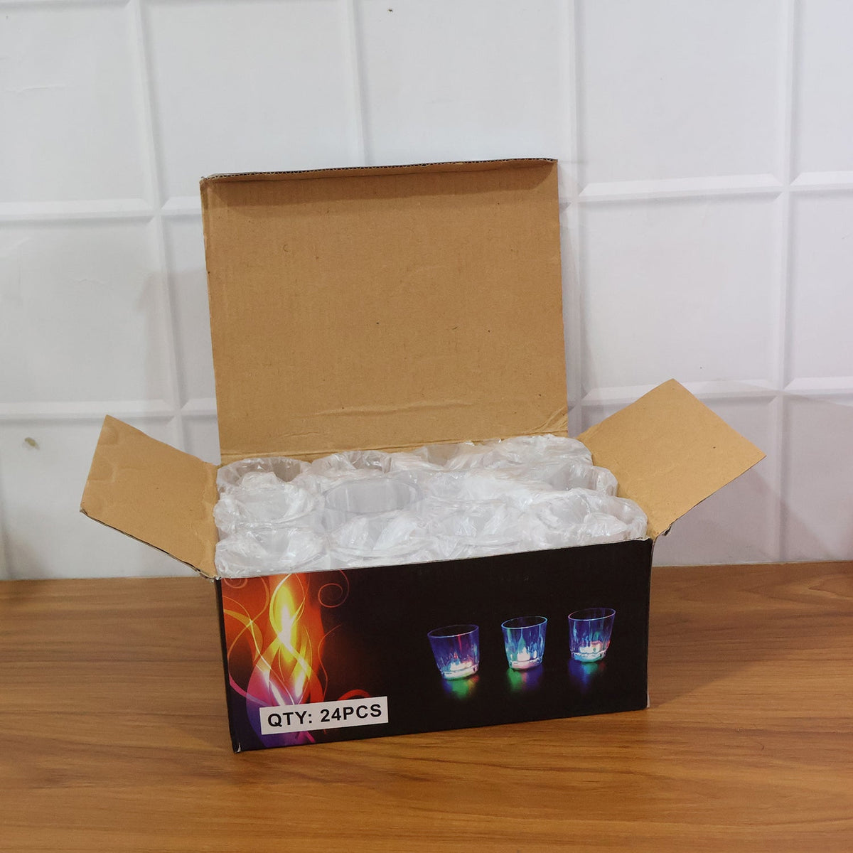 Premium LED Light-Up Shot Glass Set (24 Pc Set)