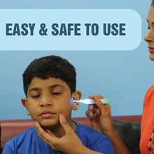 LED light earpick with tweezer