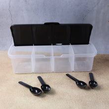 Kitchen Multipurpose Air-tight 4 Sections Storage Containers / Masala Box (1 Set)