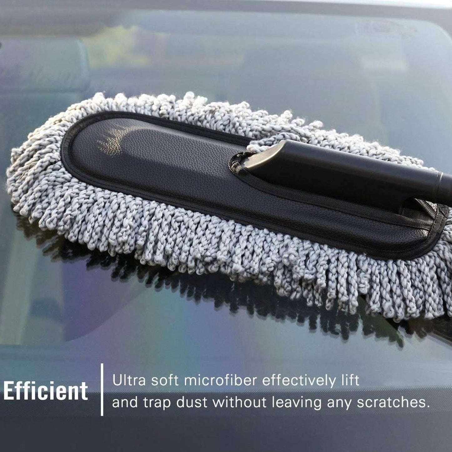 Car Duster Microfiber Cleaning Brush | Long Retractable Handle | Soft & Scratch-Free | Interior & Exterior Dust Cleaner