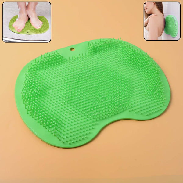 Green Silicone Bath Massage Cushion – Suction Cup Exfoliating Foot Scrubber & Mat