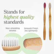Eco-Friendly Natural Bamboo Toothbrush with Medium Bristles (2 Pc)