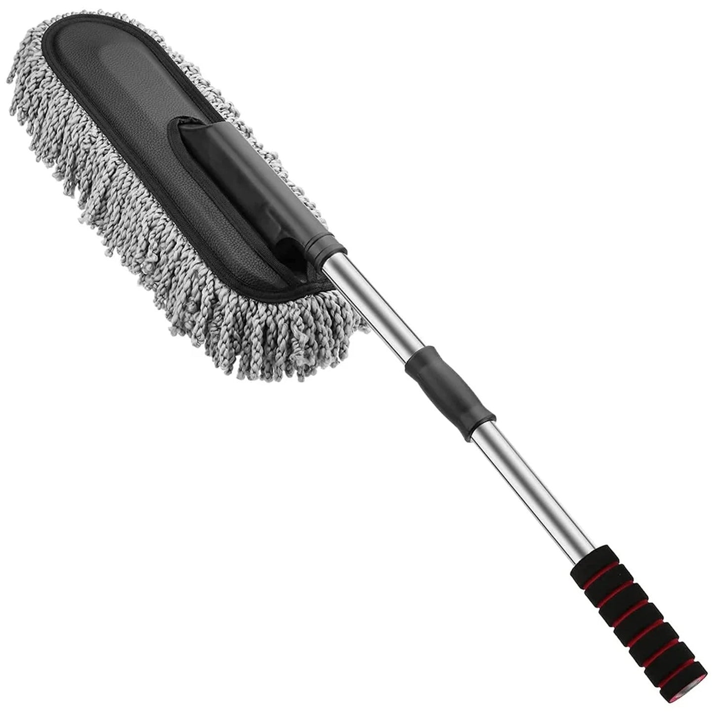 Car Duster Microfiber Cleaning Brush | Long Retractable Handle | Soft & Scratch-Free | Interior & Exterior Dust Cleaner