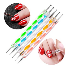 Nail Art Point Pen and Set Used by Women's for Their Fashion Purposes (Pack of 5Pcs)