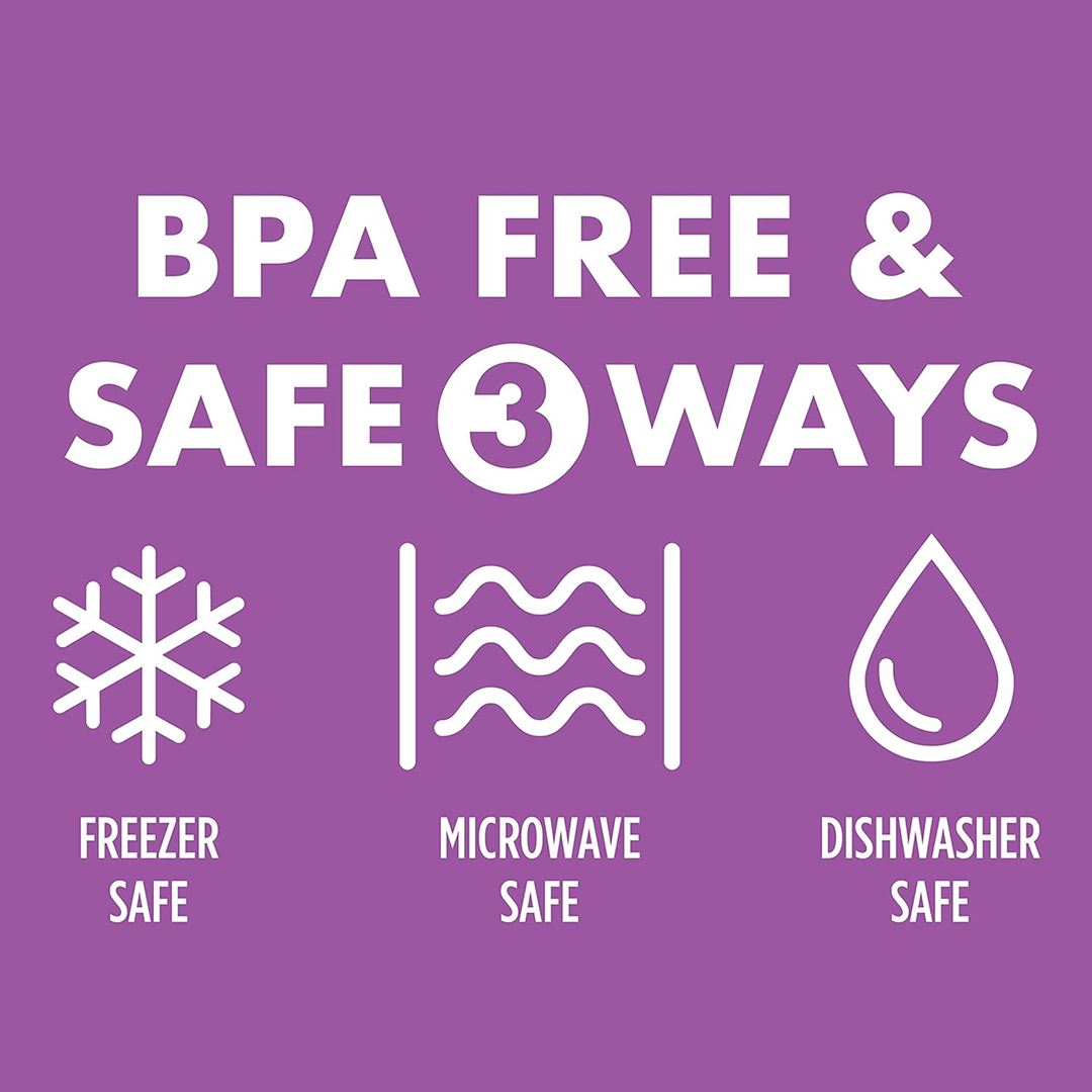 Plastic Lock Food Storage 4 Section Container Jar for Grocery, Fridge Container.