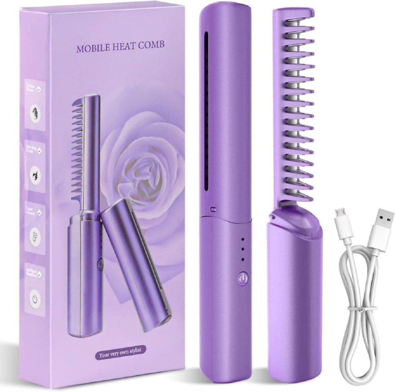 Portable Cordless Mini Hair Straightener | USB Rechargeable Hair Styler for Travel