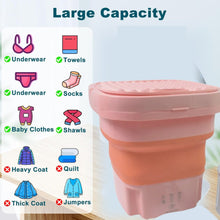 Portable Washing Machine, Foldable Washer and Dryer Combo (1 Set / Mix Color)