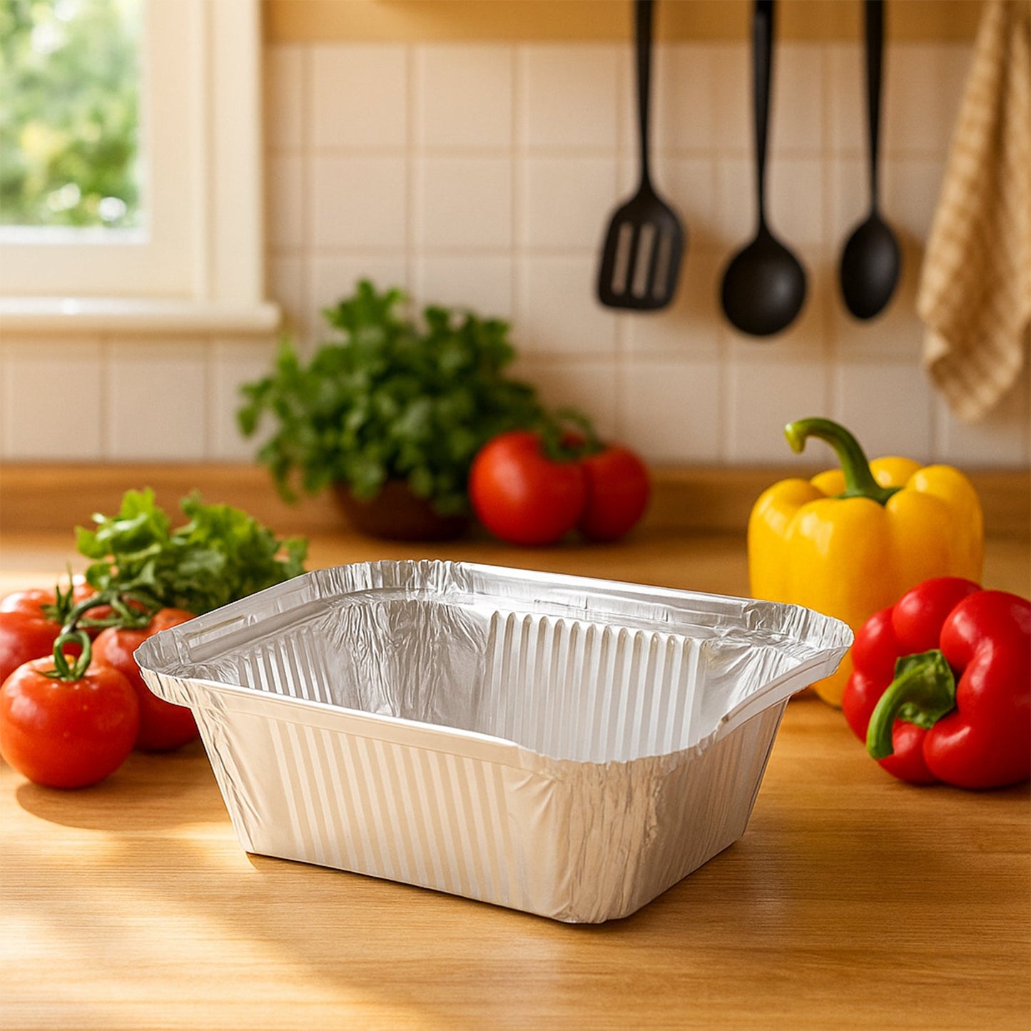 Freshee Aluminium Food Container with Lid — 450 ml — 10 Pc