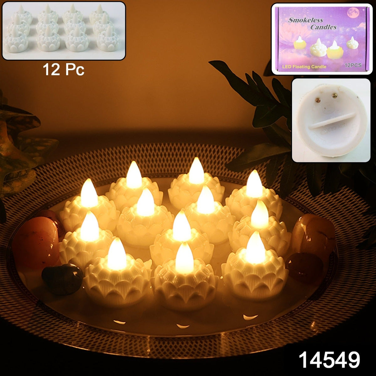 Premium Floating Lotus LED Candles