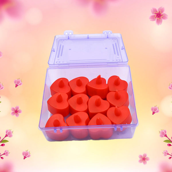LED Heart Diya Candles